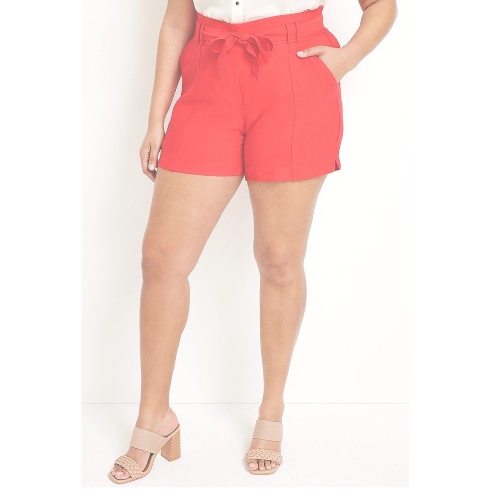 Maurices High Waist Shorts Women's 87% rayon & Nylon SZ-L NWT 33"X 5" Pull On